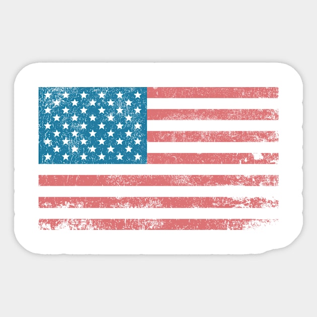 American Flag Retro Sticker by StodSquad